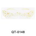 Gold foil freckle face stickers temporary tattoo stellar design waterproof makeup - QT-0148 / 52*150mm