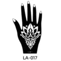 Waterproof henna hand tattoo stencil hollow DIY template geometric lotus design body art - 120x210 mm / Lotus Totem (LA-0017)