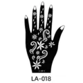 Henna tattoo stencil for hand DIY body art waterproof temporary tattoo sticker template - 120x210 mm / Mandala Vine (LA-0018)