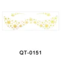 Gold foil temporary face tattoo sticker, glittering snowflake makeup sticker for party look. - QT-0151 / 52*150mm