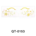 Gold Halloween face temporary tattoo sticker metallic freckles makeup body art decal - QT-0153 / 52*150mm