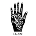 Henna tattoo stencil hand template DIY waterproof hand painting body art sticker design - 120x210 mm / Traditional Pattern (LA-0022)