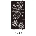 Henna tattoo stencil template floral pattern body art sticker model S247 for DIY design - S-0247 Style / 96x186mm