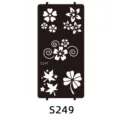 Henna tattoo stencil template flower leaf clover pattern temporary body art tool S249 - S-0249 Style / 96x186mm