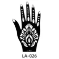 Henna tattoo stencil hand DIY body art waterproof template LA-026 variant design - 120x210 mm / Paisley Floral (LA-0026)