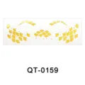 Gold foil face sticker temporary tattoo waterproof freckles makeup festival style - QT-0159 / 52*150mm