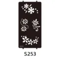 Reusable henna tattoo stencil template flower pattern body art painting tool S253 - S-0253 Style / 96x186mm
