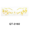 Gold metallic temporary face tattoo freckles sticker waterproof body art makeup decal for women - QT-0160 / 52*150mm