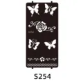 Henna Tattoo Stencil Template Butterfly Rose Flower Pattern S254 for Body Art DIY - S-0254 Style / 96x186mm
