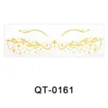 Gold foil temporary face tattoo sticker, metallic star and freckle makeup item variant SKU. - QT-0161 / 52*150mm