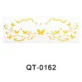 Gold foil butterfly face temporary tattoo sticker waterproof freckle makeup body art - QT-0162 / 52*150mm