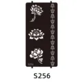 Henna tattoo stencil template for temporary body art painting, floral vine hollow design. - S-0256 Style / 96x186mm