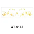 Gold foil temporary face tattoo butterfly freckle sticker waterproof metallic makeup body art - QT-0163 / 52*150mm
