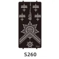 Henna tattoo stencil template for body art temporary sticker design model S260 SKU - S-0260 Style / 96x186mm