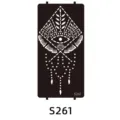 Henna tattoo stencil template bohemian eye pattern DIY body art waterproof temporary sticker - S-0261 Style / 96x186mm