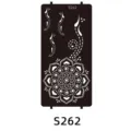 Indian henna tattoo stencil template reusable mandala flower body paint tool S262 - S-0262 Style / 96x186mm
