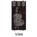 Henna tattoo stencil template for body art painting, floral design S266 for sale - S-0266 Style / 96x186mm
