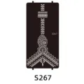 Indian Henna Tattoo Stencil Mehndi Template S267 Black Reusable Body Art Painting Tool - S-0267 Style / 96x186mm