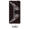 Henna Tattoo Stencil Wing Feather Template Body Art Drawing DIY Temporary Tool S282 - S-0282 Style / 96x186mm