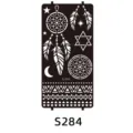 Henna tattoo stencil template temporary body art sticker dreamcatcher feather design - S-0284 Style / 96x186mm