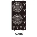 Indian henna tattoo template black hollow cutout mandala flower sticker DIY body art design tool - S-0286 Style / 96x186mm
