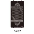 Indian Henna Tattoo Stencil Reusable Body Art Template Mandala Drawing S-287 Craft Tool - S-0287 Style / 96x186mm