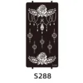 Reusable rose pattern henna tattoo stencil template for temporary body art painting. - S-0288 Style / 96x186mm