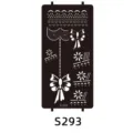 Indian henna tattoo stencil sticker, black hollow lace bow design, DIY body art template. - S-0293 Style / 96x186mm
