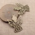 Bronzefarbenes Engel Anhänger DIY Schmuck Zubehör Bastel Charm 57x46mm Variante Stile - Antikbronze