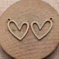 Retro Bronze Legierung geometrisch hohl Herz Anhänger DIY Schmuck Zubehör Option. - Antikbronze