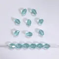 Cuentas sueltas de cristal de rombo facetado azul hielo para hacer joyas al por mayor - 35 Azul glaciar