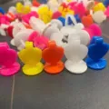 Bunte Kunststoff-Deckenaufhängeclips mit rundem Sockel für Luftballons und Dekorationen. - 100 Stück/Packung / Mehrfarbig