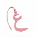Pink leather Arabic letter bag charm pendant, stylish mini cute keychain accessory - Arabic Letter Shape / Pink