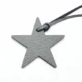 Pendentif étoile en cuir gris accessoire de sac à main pour femmes élégantes et mode chic - Gris
