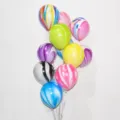 10 Zoll Bunte Marmor Latexballons Sortierte Achat Wolken Ballons für Party Dekoration - 10-Zoll-Ballons in gemischten Achatfarben