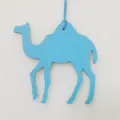Blue leather camel bag charm cute animal pendant accessory for women handbags chic style - Sky Blue