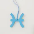 Vissen sterrenbeeld lederen tas hanger voor vrouwen, stijlvolle astrologie accessoire. - Hemelsblauw