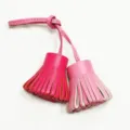 Leder Quaste Taschenanhänger Schlüsselanhänger süße DIY Handtasche Dekoration Accessoire - Rosarot und Rosa