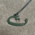 Green leather Arabic letter bag charm stylish pendant accessory for women handbag decoration item - Dark Green