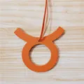 Stier Dierenriem Lederen Tas Hanger Oranje Handtas Accessoire Cadeau voor Vrouwen - Oranje