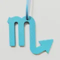 Schorpioen dierenriem leer bedel blauwe tas hanger auto hangend accessoire cadeau - Hemelsblauw