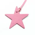 Pendentif sac étoile en cuir rose charmant accessoire porte-clés pour sac à main de femme - Rose
