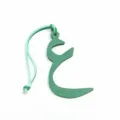 Green leather Arabic letter bag charm stylish mini purse pendant accessory for women daily use - Arabic Letter Shape / Green