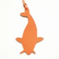 Colgante de bolso de ballena de cuero naranja lindo animal accesorio para cartera de mujer - Naranja