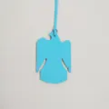 Colgante de bolso de águila de cuero azul claro elegante llavero accesorio para bolso. - Azul cielo