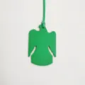 Detalle de dije de bolso de pájaro de cuero verde, colgante animal para bolsos y accesorios. - Verde / Hermès - Imitación de Diseño Clásico