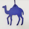 Blue leather camel bag charm accessory, stylish animal pendant for women handbags and purses. - Sapphire Blue