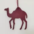 Elegant leather camel bag charm pendant, stylish handbag accessory for women daily use. - Burgundy