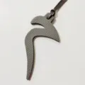 Elegant Arabic letter leather bag charm gray minimalist car hanging accessory aesthetic gift - Arabic Alphabet Style / Gray