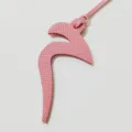 Pink leather Arabic letter bag charm and cute car hanging pendant fashion accessory. - Arabic Alphabet Style / Pink